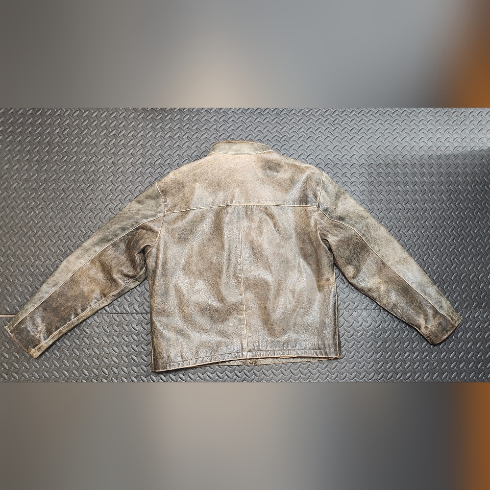 Tan Leather Jacket - Picture 4 of 10